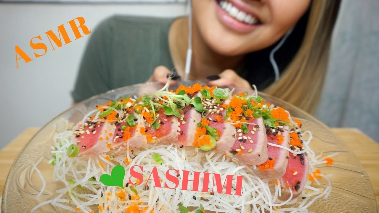 ASMR Sashimi 刺身 and Cucumber Salad | eating sounds and whispering