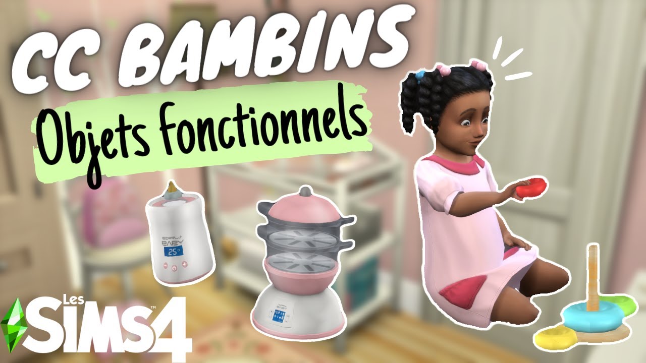 CC Bambins : objets fonctionnels pour plus de gameplay 🎨🚲 || CC Sims 4