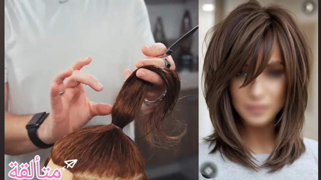 تعلم قص الشعر قصير مدرج بخطوتين بس 😍😍تعلم قص الشعر بالبيت 😍😍Learn to cut hair at home