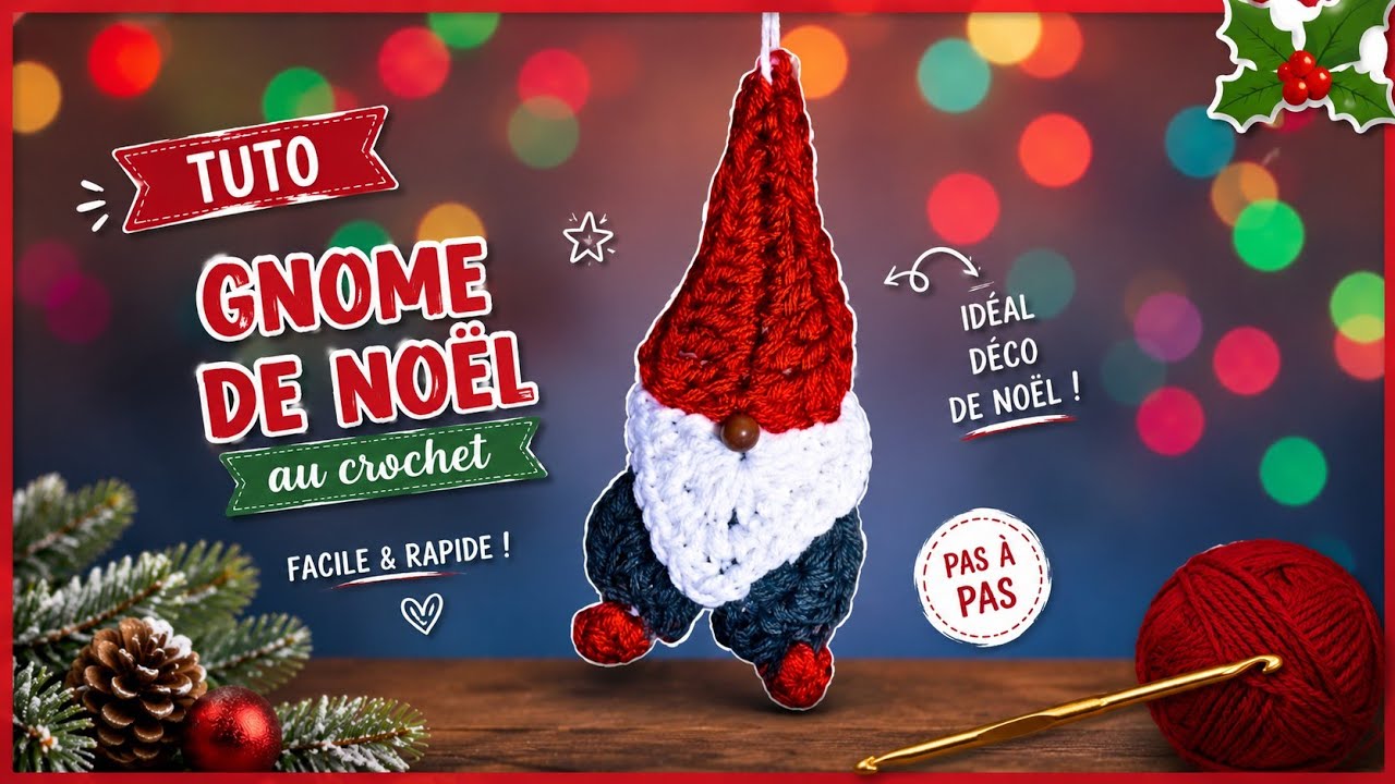 Noël au crochet : Gnome / Lutin #crochet #DIY #noël 