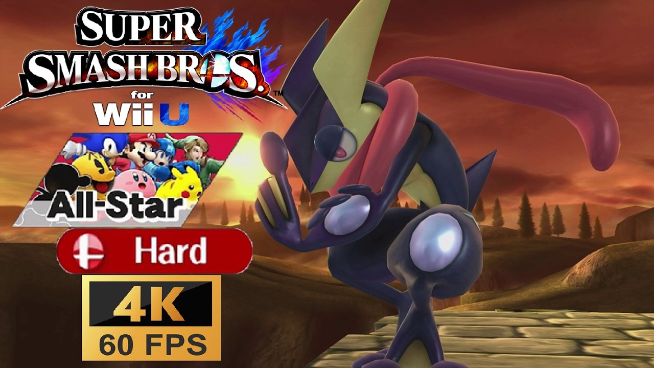 Super Smash Bros. Wii U All Star Mode on Hard with Greninja [4K 60FS]