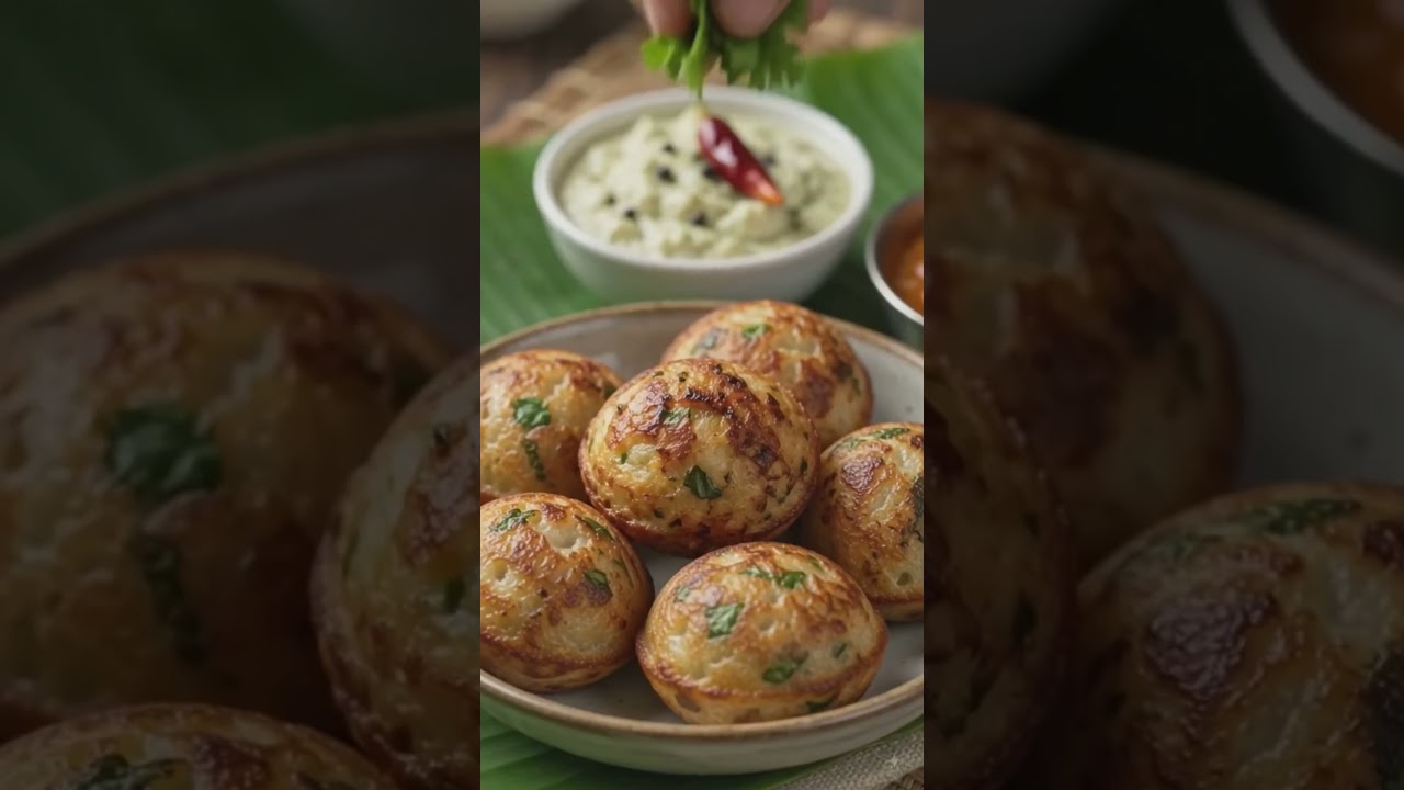 😋 ಕ್ರಿಸ್ಪಿ, ಸ್ಪೈಸಿ ಚೆಟ್ಟಿನಾಡ್ ಕುಳಿ ಪನಿಯಾರಂ! 👇#ChettinadKuzhiPaniyaram #SouthIndianRecipe #FoodLovers