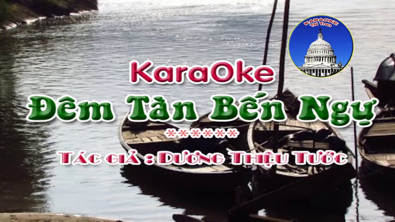 Karaoke ĐÊM TÀN BẾN NGỰ -Full HD- Nhạc: Dương Thiệu Tước
