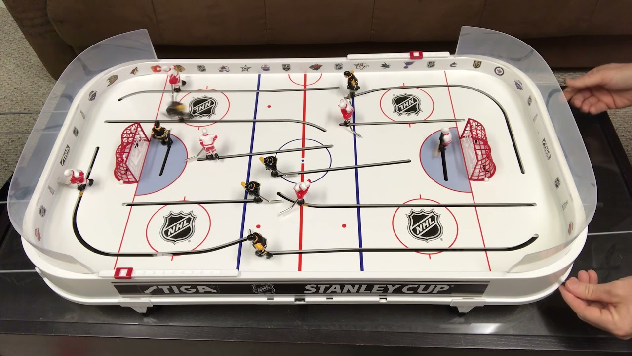 Stiga table top rod hockey Stanley Cup finals day #1.