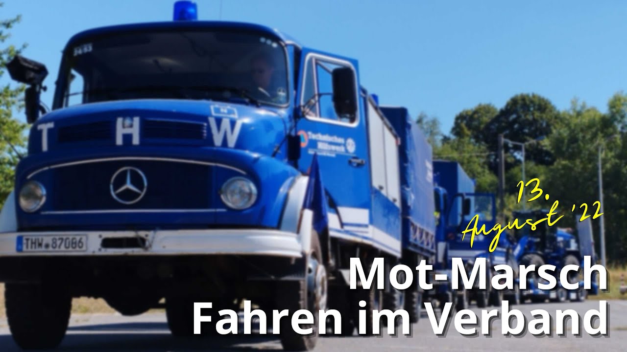 Mot-Marsch - Fahren im Verband | THW OV St. Wendel | 13. August 2022