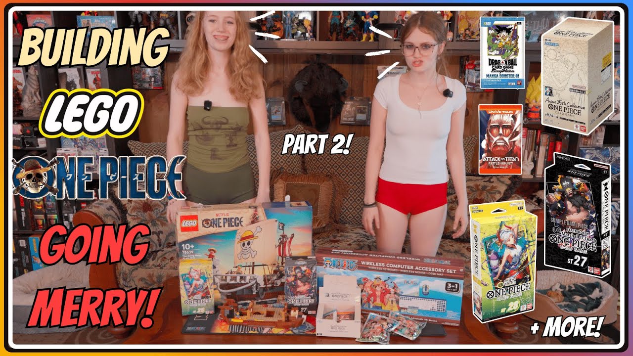 Building the Brand New LEGO One Piece Going Merry + Opening Random Booster Packs! Part 2