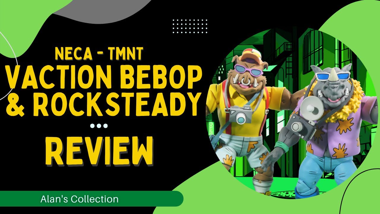 NECA TMNT Toon Line - Vacation Bebop & Vacation Rocksteady - REVIEW
