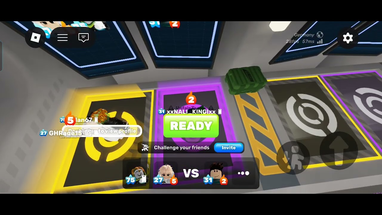 Playing roblox rivals