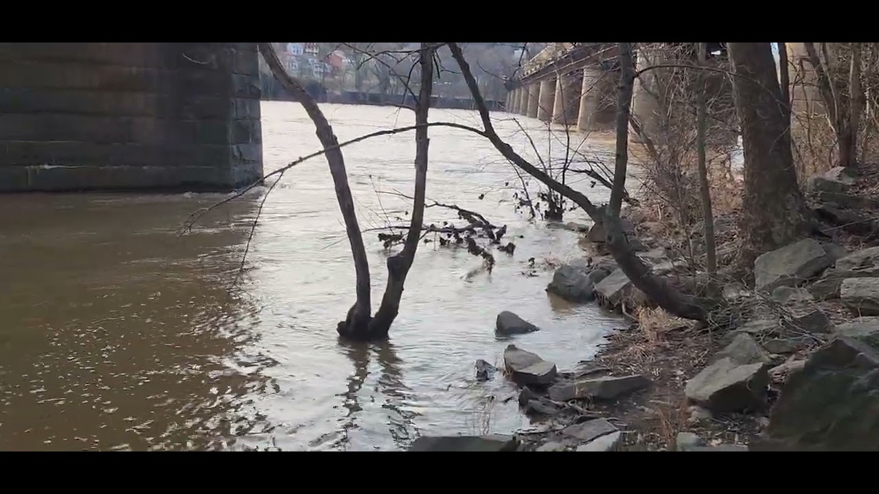 Harpers Ferry goods train crossing(హార్పర్స్ ఫెర్రీ గూడ్స్ రైలు దాటుతోంది)