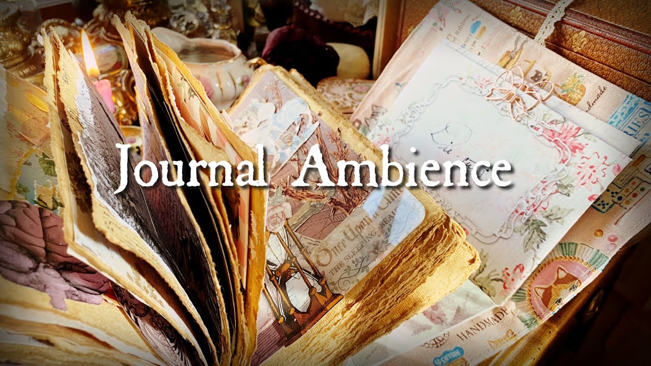 1 HOUR Quiet Journaling Ambience | Relaxing Diary Collage Inspiration | ASMR No Talking