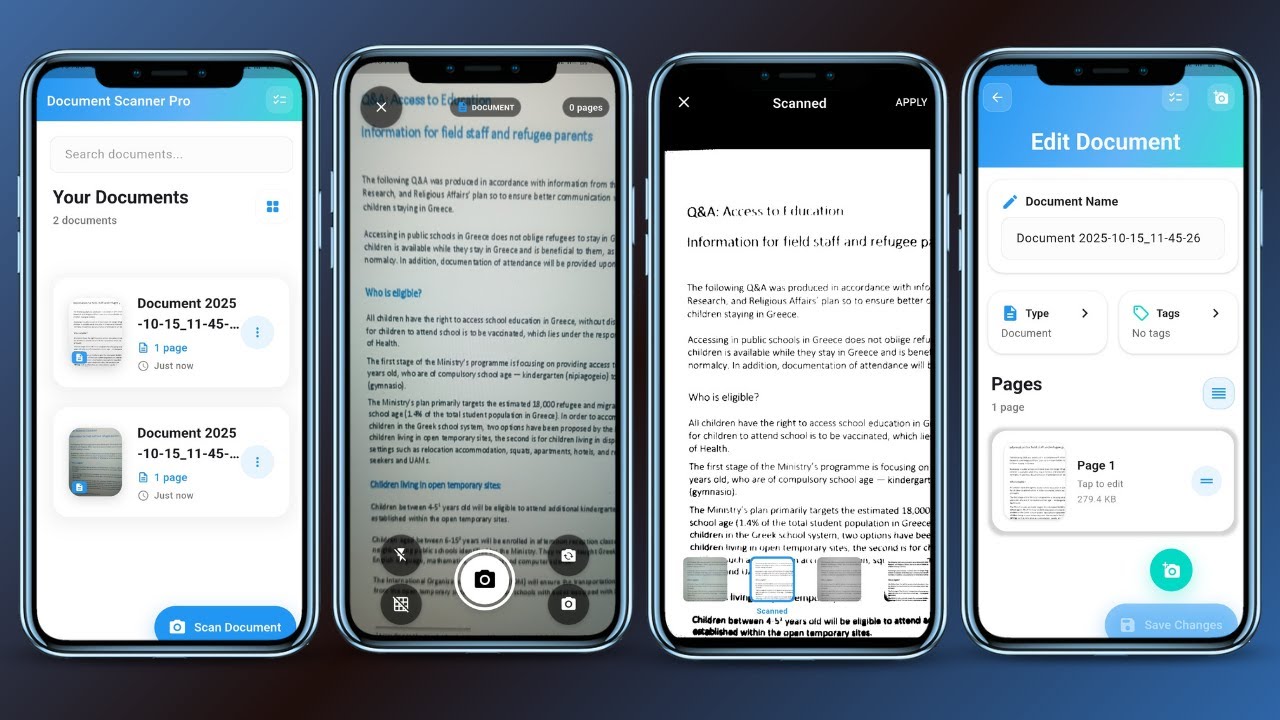 Complete Document Scanner & PDF Creator App in Flutter + SQLite