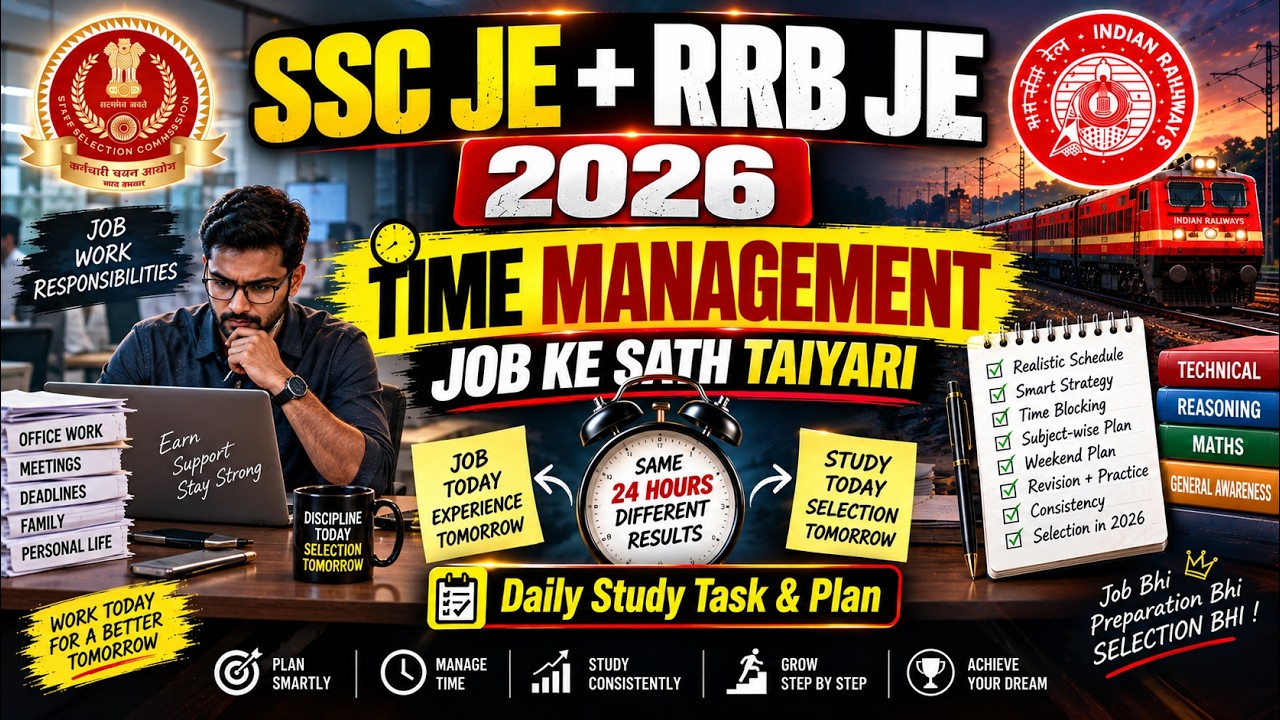 CAN YOU MANAGE A JOB ALONGSIDE SSC JE + RRB JE? 😱 | Is It Possible? | 2026 Strategy