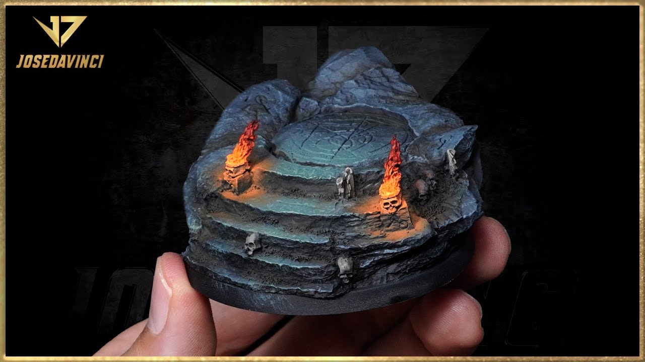 Painting Warhammer 40k base / Pintando una base de Warhammer 40k