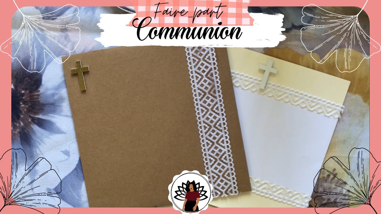 Tuto Faire-part communion ( Thème Dentelle ) | DIY Faire-Part