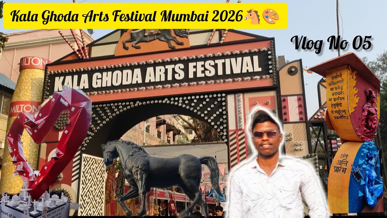 काळा घोडा आर्ट फेस्टिवल 🐴| Kala Ghoda Art Festival Mumbai 2026||The Tushar||Vlog No 05 #mumbai 