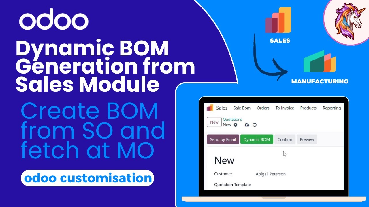 Odoo | Dynamic BOM Generation From Sales Module
