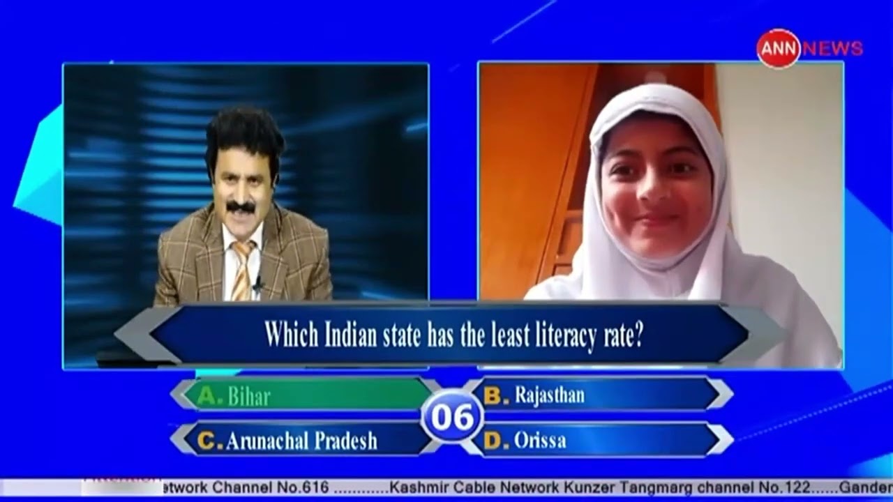 Aqsa Masarat, A confident Class 5th Student From Sopore Qualifies KBL Auditions & Made It To HotSeat