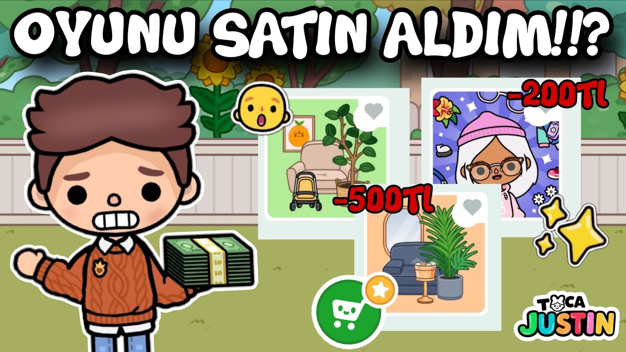 OYUNU SATIN ALDIM!! (Herşeyi😭💔) -5000TL HARCADIM!!💸 / Toca Boca World Türkçe / Justin Toca