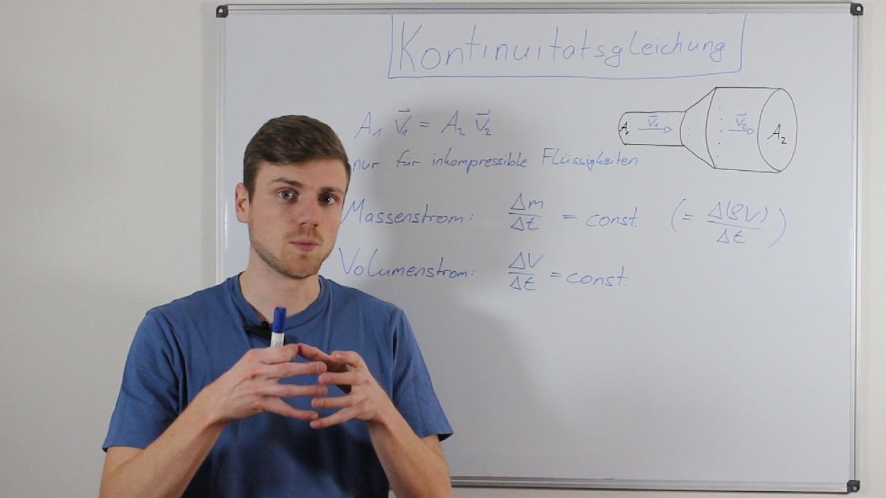 Was passiert an einer Rohrverjüngung? - Kontinuitätsgleichung | Problemlos Physik