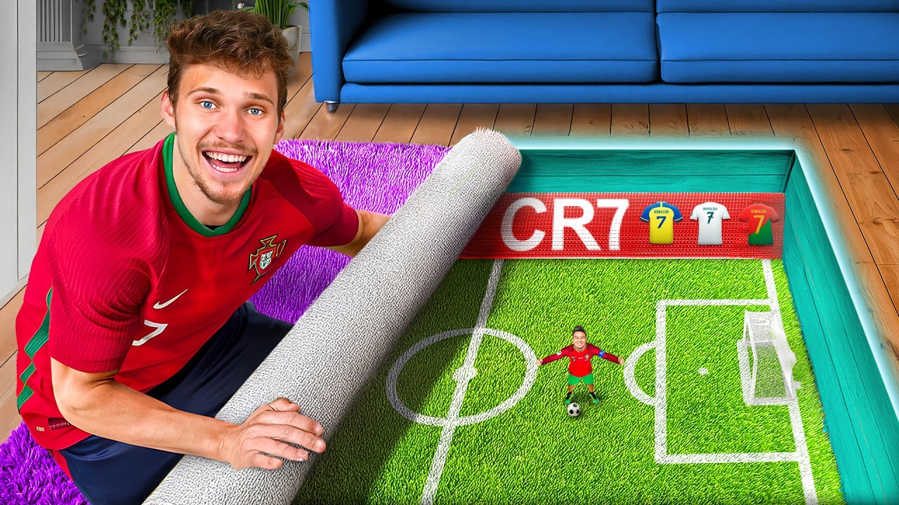 I Built a Custom Ronaldo vs Messi Room!