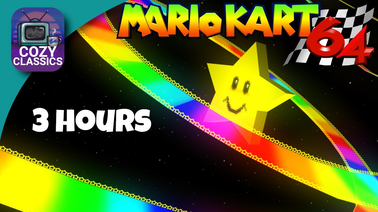 Mario Kart 64 – Rainbow Road Endless Ride (3+ Hours, No Commentary Gameplay)
