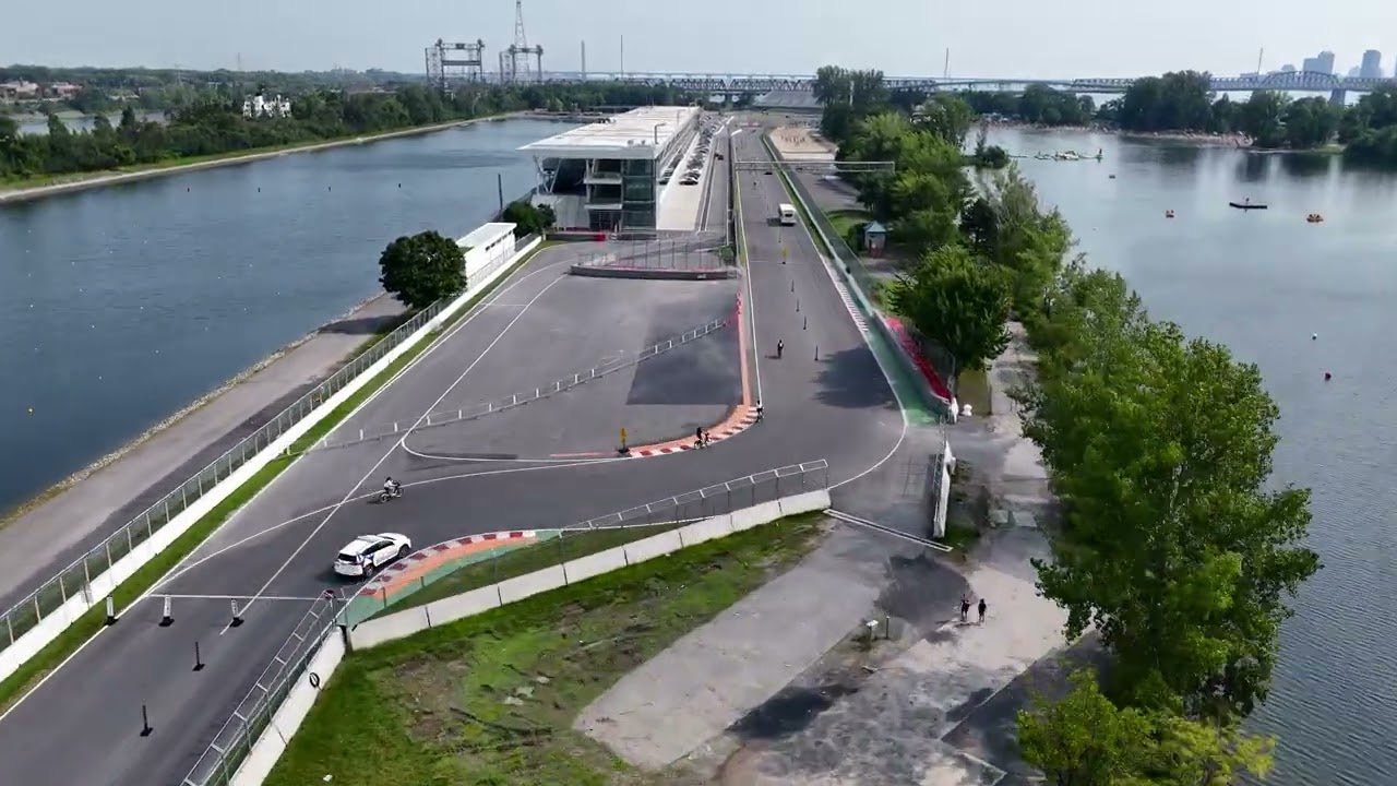 Circuit Gilles Villeneuve Montreal F1 Track by drone Canada