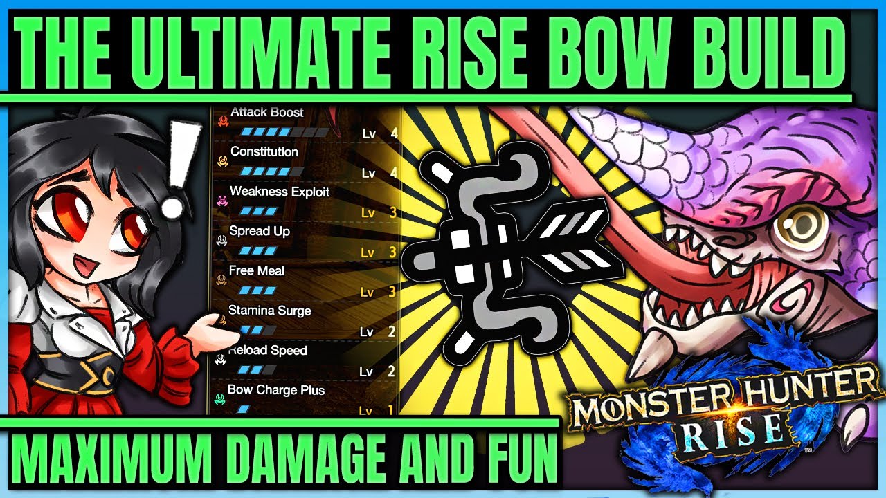 Rise Best Bow Build - Highest Damage - Magic Blast Spread Dodgebolt - Monster Hunter Rise! #rise
