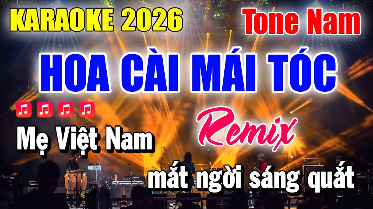 Karaoke Hoa Cài Mái Tóc Remix Tone Nam ( Bass Cực Căng ) Karaoke Thanh Duy
