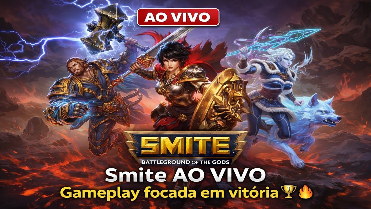 Smite Live | Hoje o jogo fica sério ⚡💀 | BORA PRA LIVE🔴