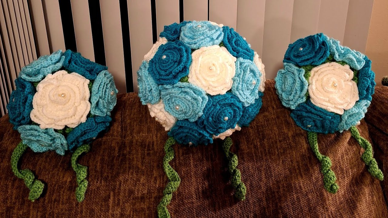 Crochet Wedding Bouquet for Bride & Bridesmaid