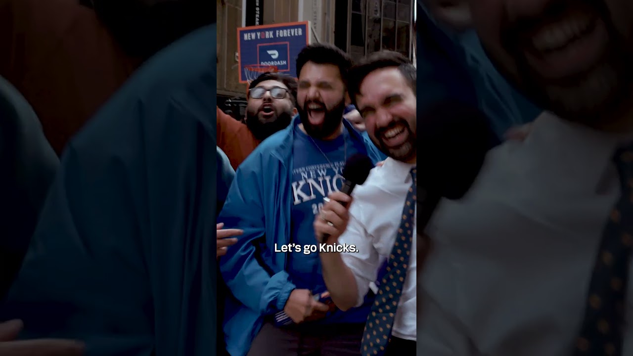 BING BONG! Zohran Mamdani talks to Knicks fans about an affordable NYC