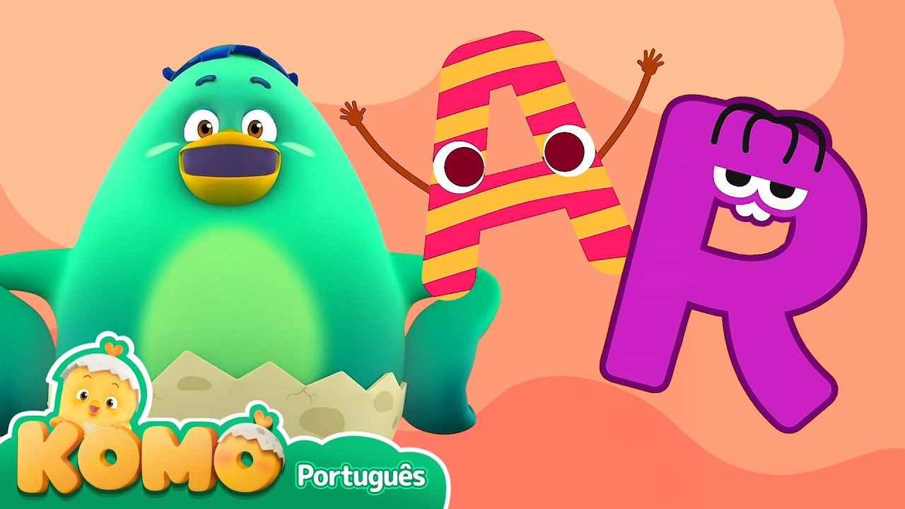 Alfabeto+Fonética A~R | Komo e Inglês | Komo, O Pintinho Carinhoso - Animação