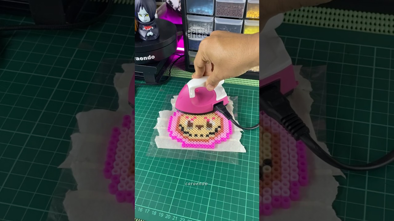 Labubu Perler Beads #beads #labubu #perlerbeads #hamabeads #diybeads #shorts