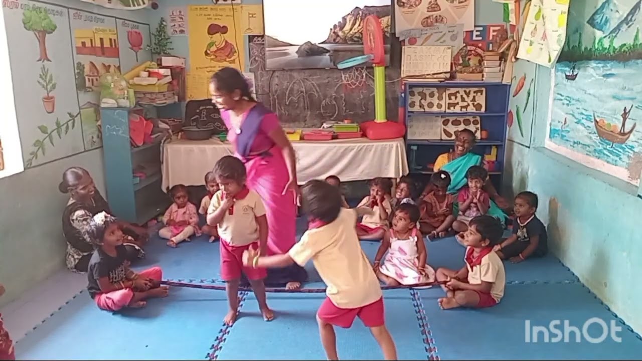 கயிறு தாண்டுதல் 🤩 ( பெருந்தசை வளர்ச்சி)  Thandalam.  Kadambathur Block.