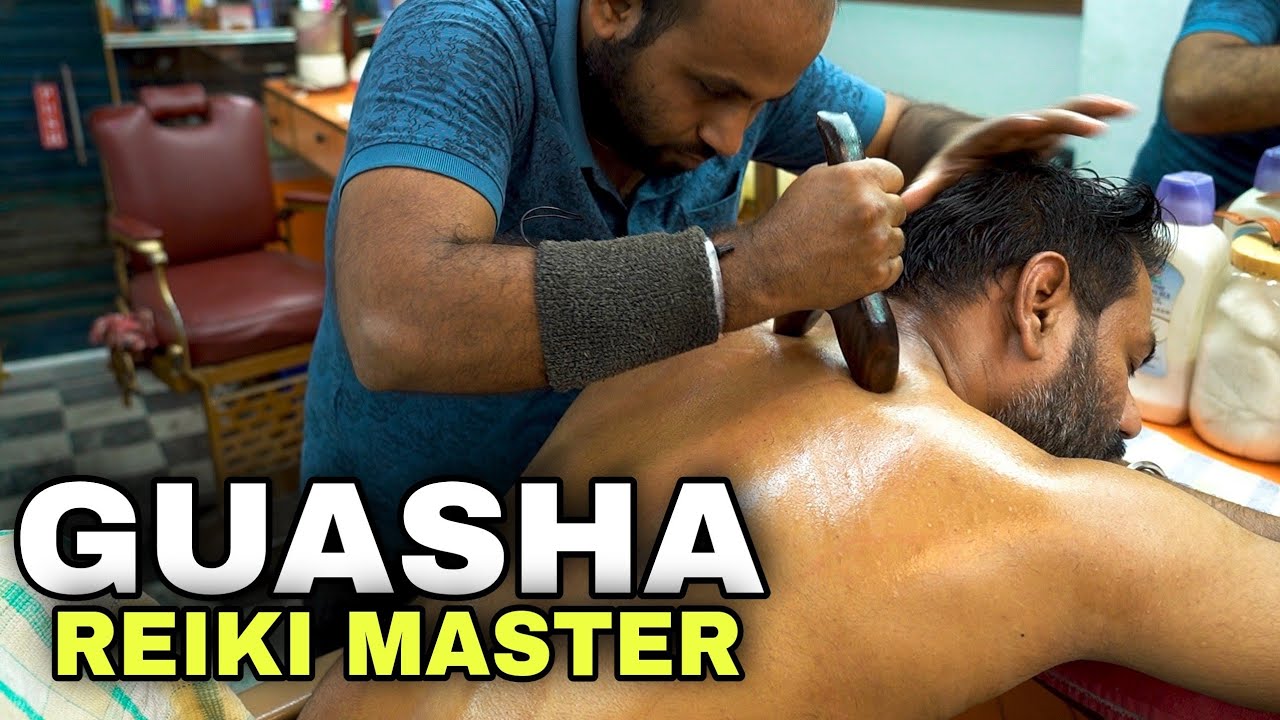 ASMR Guasha Head massage, back body massage to Relief stiff muscles 💪 Pain by LOVING REIKI MASTER