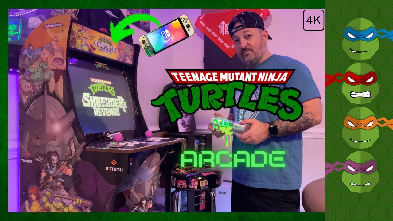 TMNT Shredder's Revenge Nintendo Switch Arcade Cabinet | Arcade 1Up Intec Gaming Mod