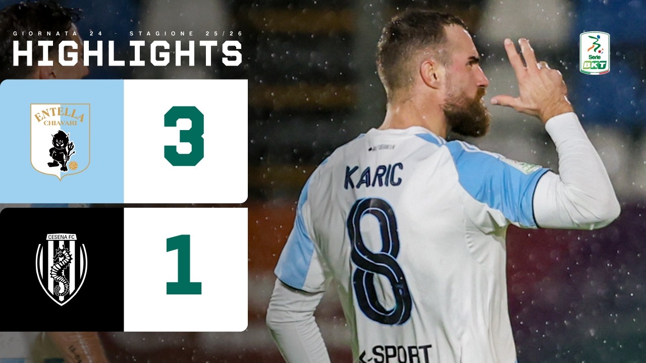 Virtus Entella - Cesena 3-1 | TRIS dei DIAVOLI NERI che tornano al successo | HIGHLIGHTS Serie BKT