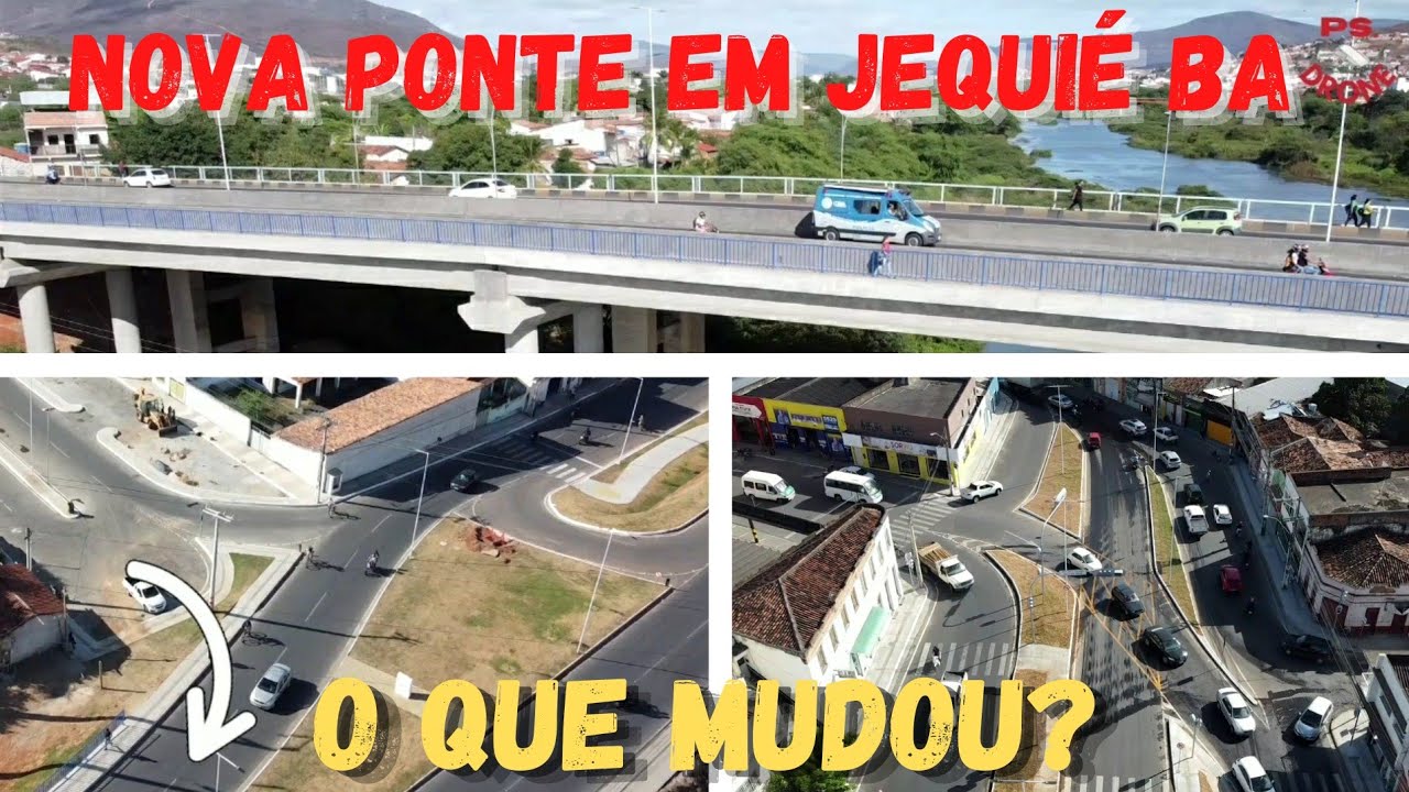 Veja as mudanças no trânsito depois da construção da nova ponte em Jequié BA (Voo 208)