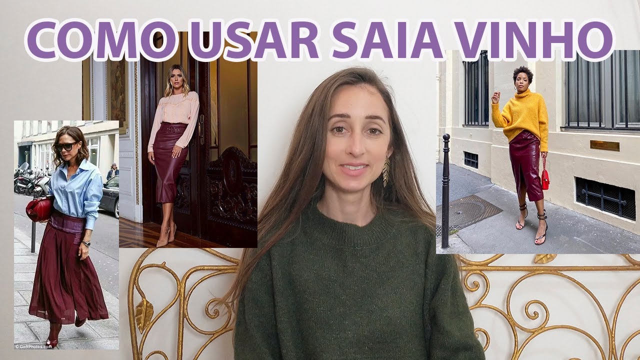 Como usar saia vinho | Dicas de look