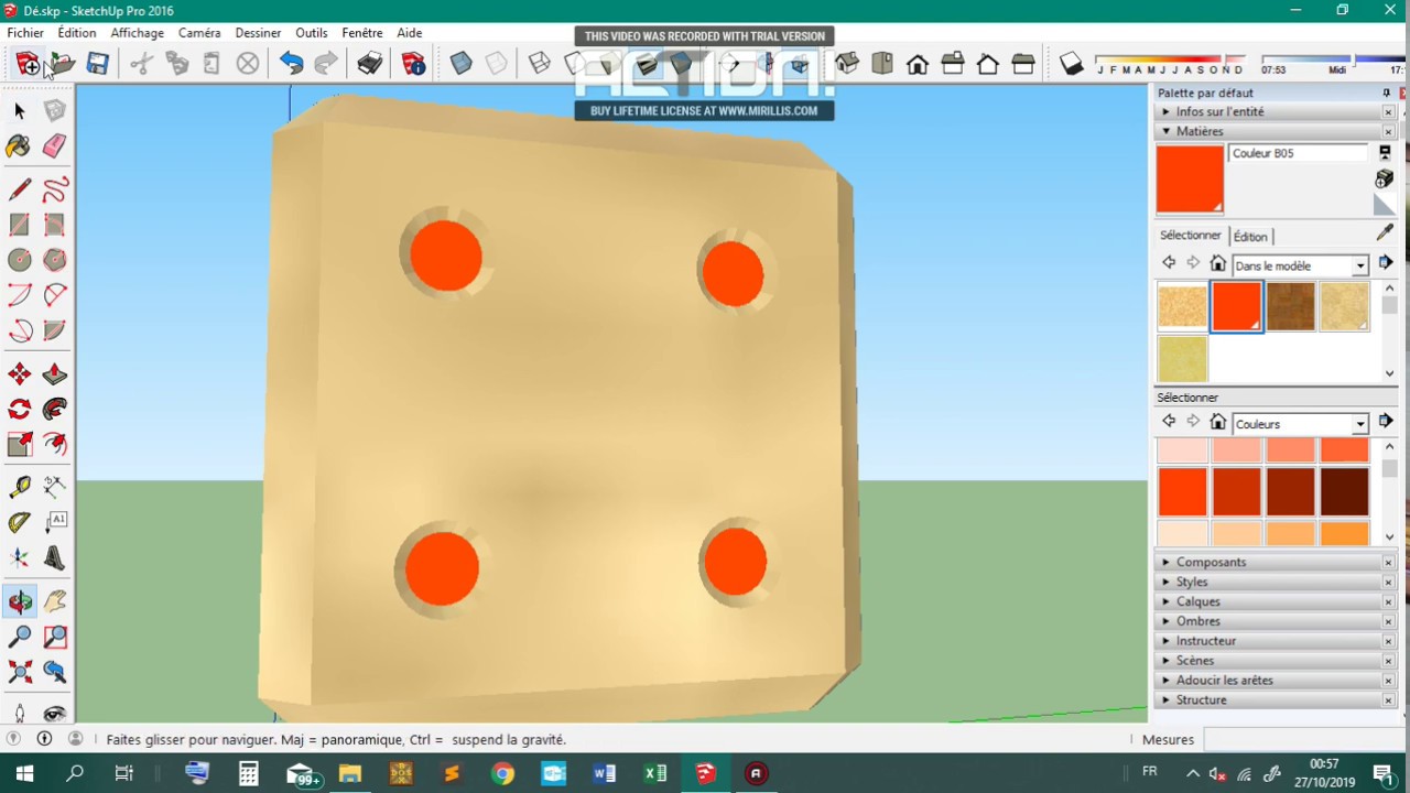 Tutoriel SketchUp Dé