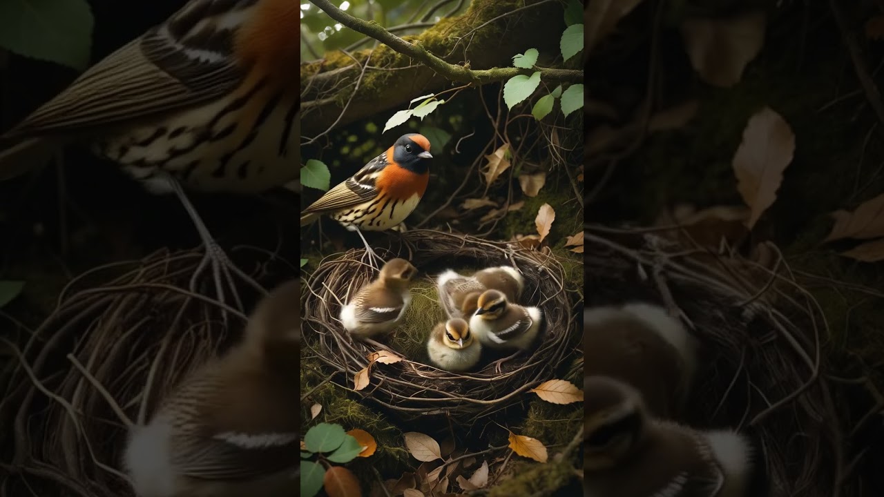 Eastern Towhee Nesting Deep in the Woods With Disappearing Chicks 😭 #towhee #birds #nature #birdnest