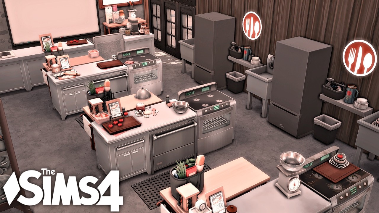 Кулинарный класс + Ресторан + Квартира | The Sims 4 | Скоростная сборка | Без CC | Набор для убор...