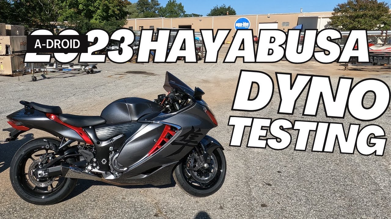 Первая Hayabusa 2023 года на динамометре с установкой выхлопной системы Брока
