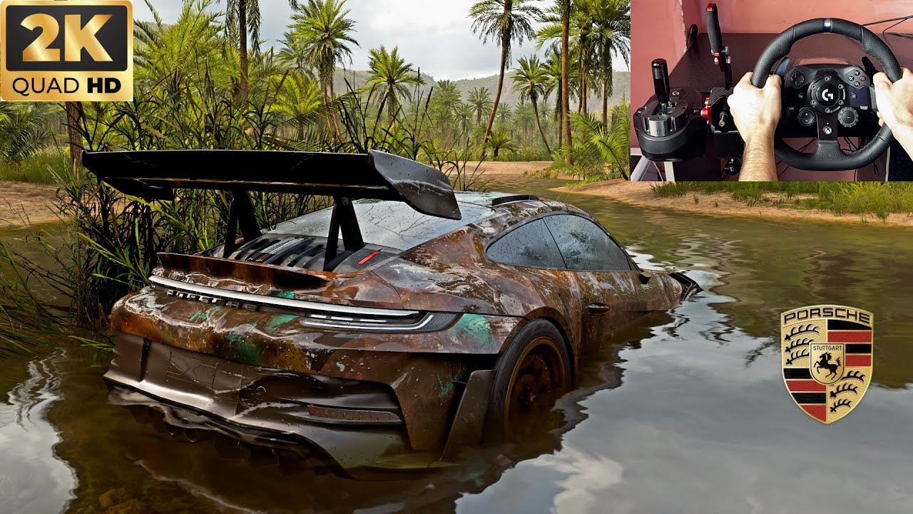 Rebuilding Porsche 911 GT3 RS | Forza Horizon 5 Steering Wheel Gameplay