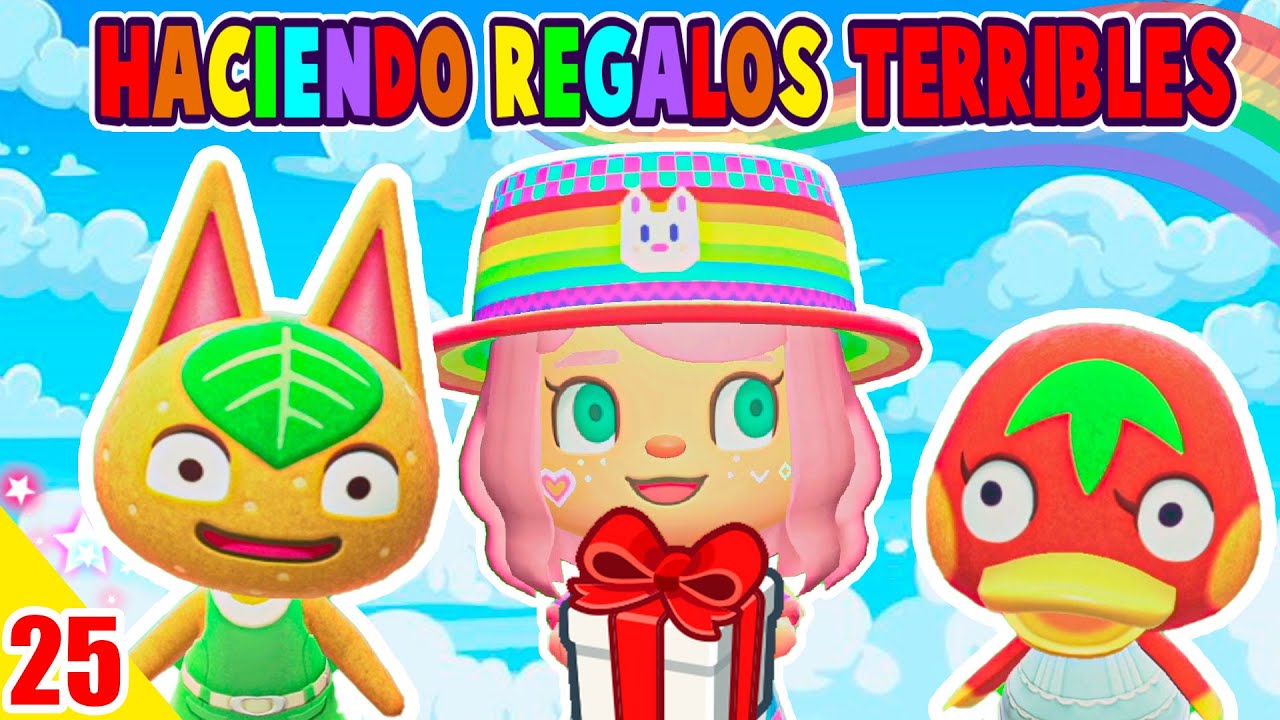 REGALOS HORRENDOS A MIS VECINOS! 🌈 RETO ARCOIRIS - ANIMAL CROSSING NEW HORIZONS - #25