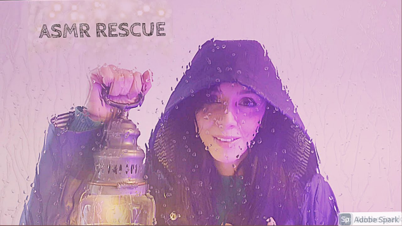ASMR Rescue - SLEEP😴 in the lighthouse (crinckle raincoat, crinckle fire, rain)