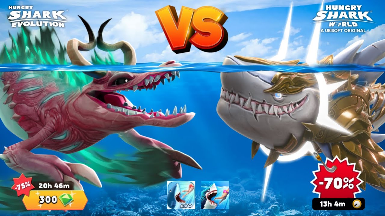АСТАРОТ АКУЛА против ШАРХАНГЕЛ АКУЛА - Hungry Shark Evolution против Hungry Shark World - Геймплей
