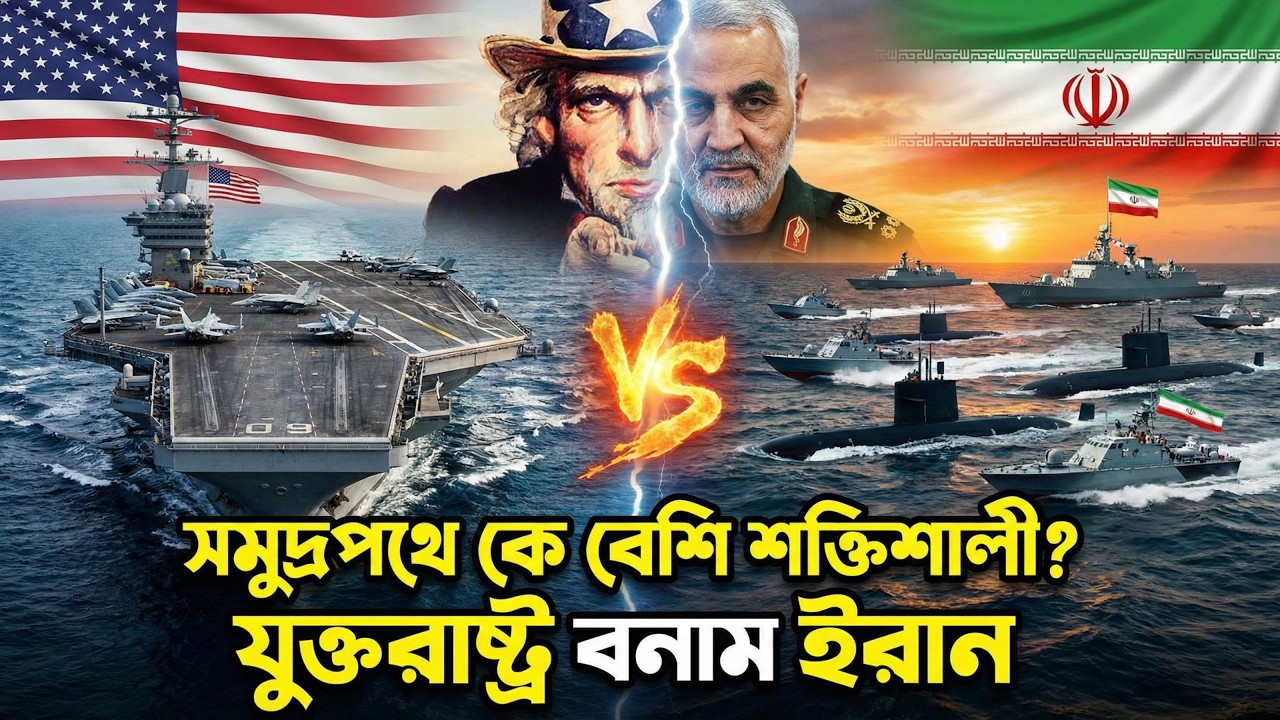 সমুদ্রপথে সামরিক সক্ষমতা | USA vs Iran Naval Strength Explained