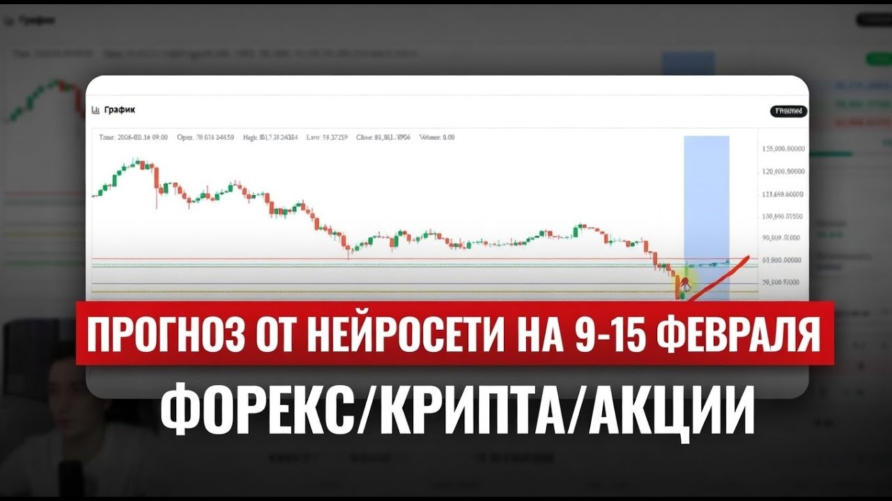 🟢Аналитика криптовалют и Форекс на 9-15 февраля 2026: Bitcoin, EURUSD, Золото, AAPL | Нейросеть