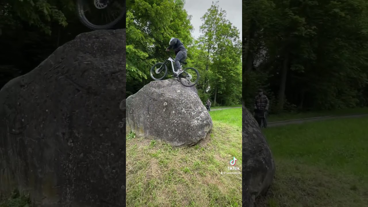 E-MTB VS BIG ROCK #bike #ride #enduro #fully #mtb #shorts #trial